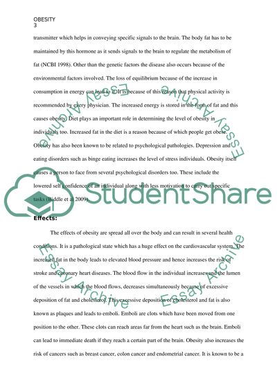 The Effects of Obesity