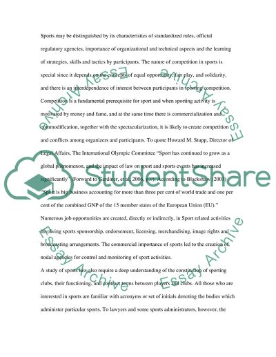 Legal Perspective of International Football