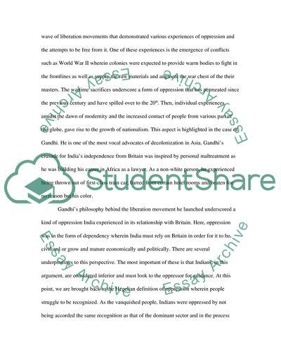 Oppression in the Twentieth Century