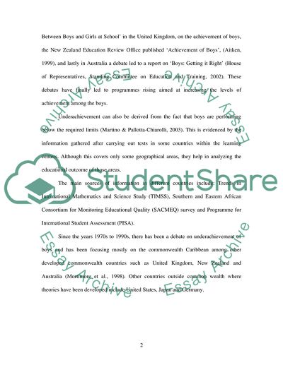 Underachievement Of Black Afro Caribbean Boys