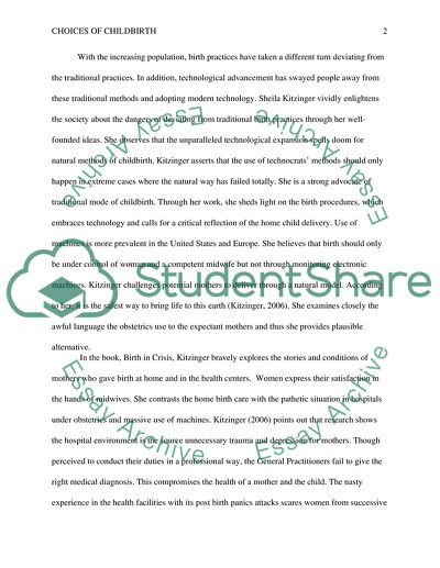 Choices in Childbirth: Ideas and Theories in Work by Sheila Kitzinger