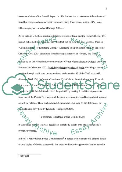 The Fraud Act 2006 in the UK