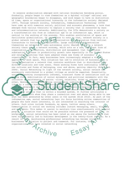 How Has the Network Society Changed How We Work and Interact