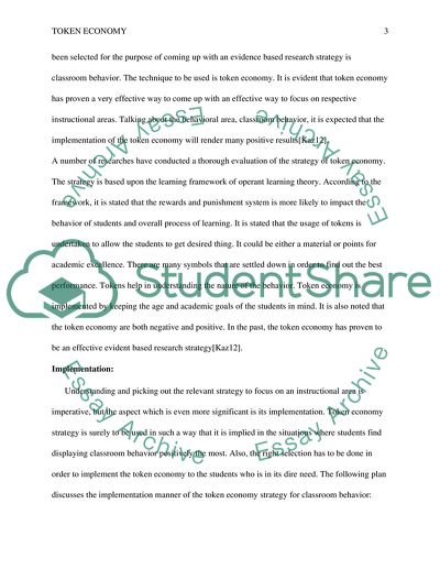 Evidence Based Strategy Plan