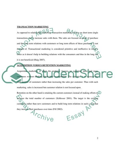 Marketing Communication & Customer Relationship
