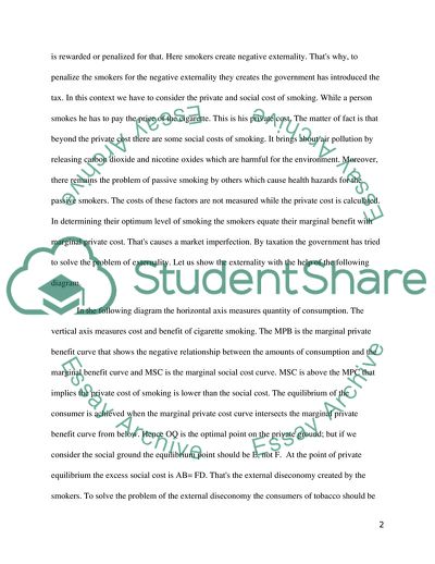 Cigarette Tax: Distribution of Tax Burden or the Incidence of Taxation