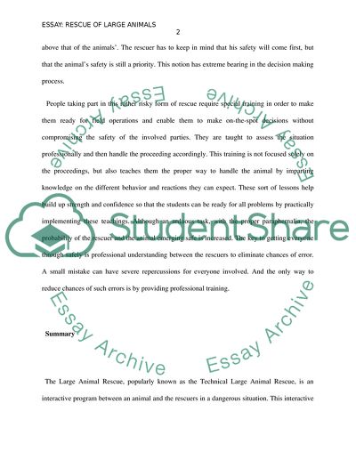 Rescue of Large Animals