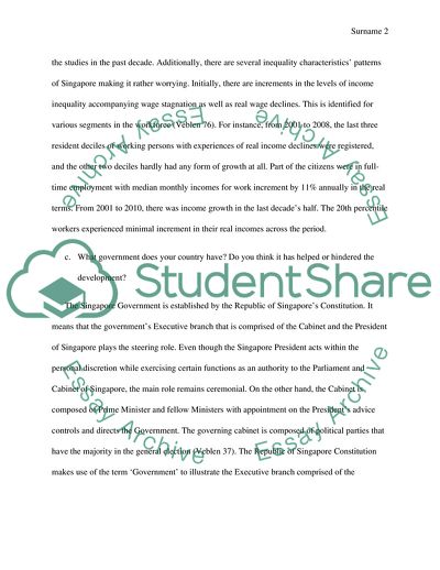 Singaporean Economy in Recent Years