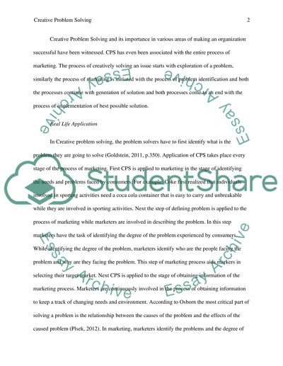 Problem Solving, Creativity, and Learning