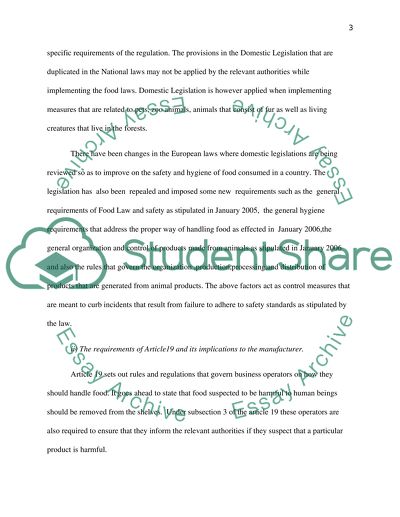 European Council Regulation 178/2002