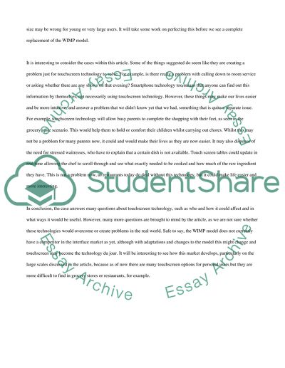 Touch Screen Technology