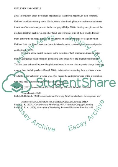 Unilever and Nestle Cooperation in International Marketing Strategies