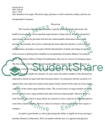 Effectiveness of Organ Transplant