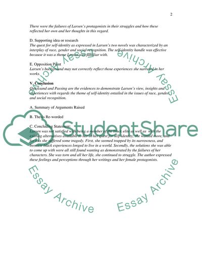 Analyzing the African American Woman: The Writings of Nella Larsen