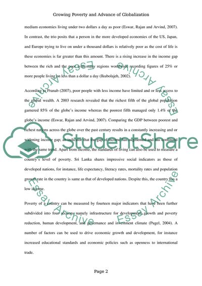 To what Extent can Growing Poverty be Blamed on the Advance of Globalisation