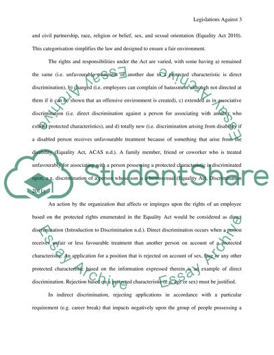 The UK Legislation that Attempts to Protect Employees Against Discrimination