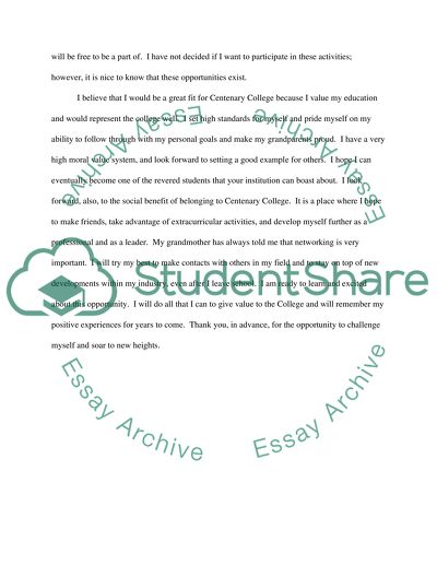 Applying for Centenary College