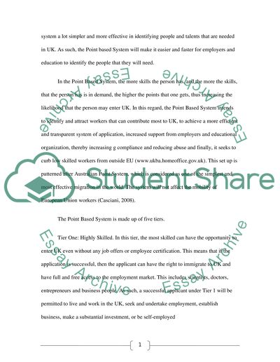 The Points Based System makes migration work for Britain