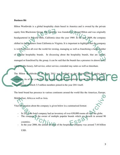 Strategic Hospitality Management - Hilton Worldwide