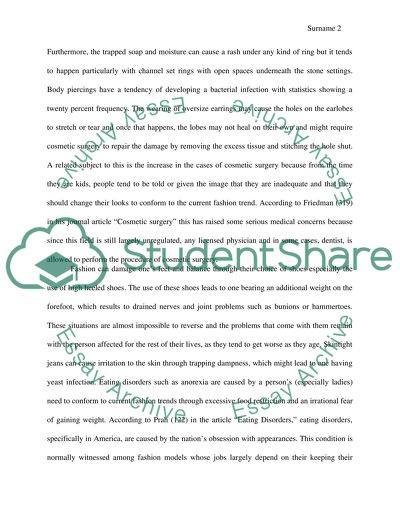 The Effects of Fashion for All Aspects of Life