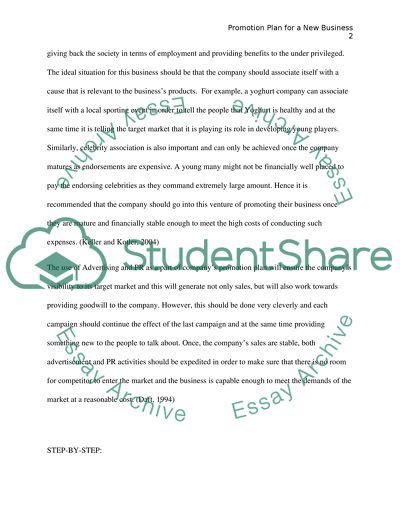 Creating a Promoting Plan