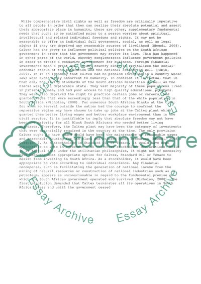 A South African Investment