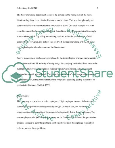 Advertising for SONY