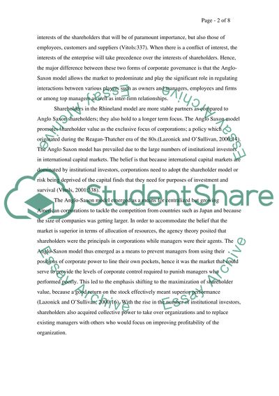 Comparative Corporate Governance