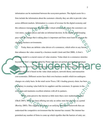 E-commerce Value Chain - Tesco