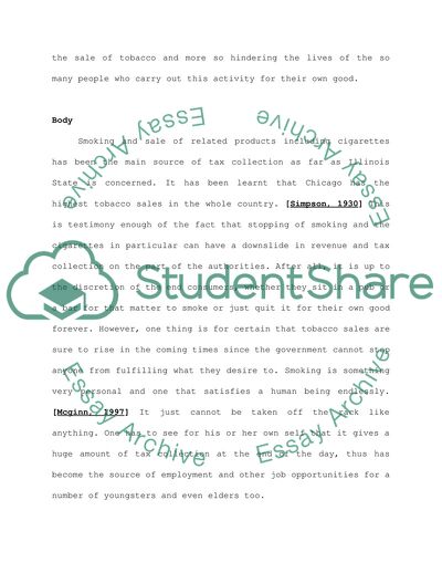 Tobacco Sales in Chicago