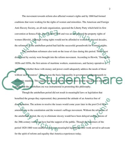 Did the antebellum reformers succeed in their efforts to better America between 1820 and 1860