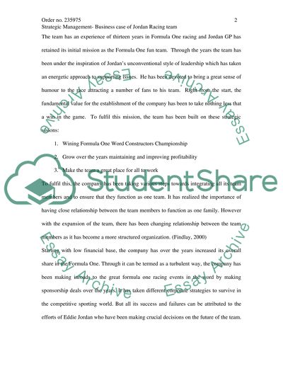 Strategic Management: Jordan GP