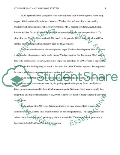 Compare Mac and Windows System