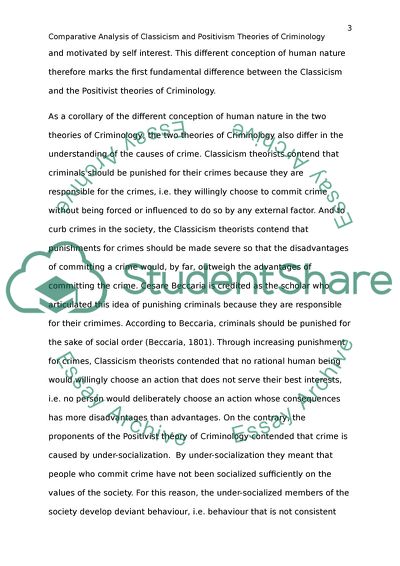 Criminology: Classicism and Positivism