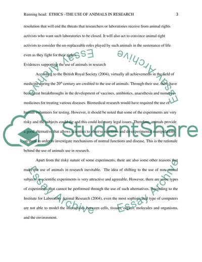 Is the Use of Animals in Research Ethical