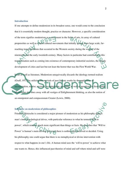 Modernism Impact on Philosophies and Critical Theories