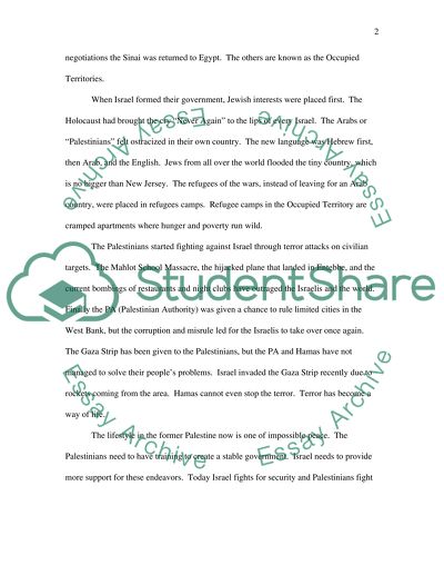 The Lifestyle in Former Palestine