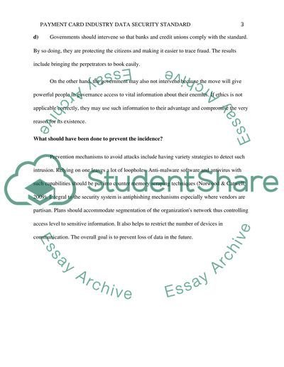 Payment Card Industry (PCI)/Target Breach