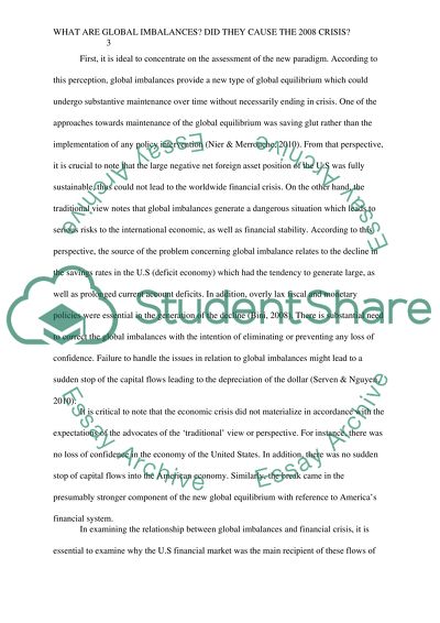 What Are Global Imbalances and Did They Cause the 2008 Crisis