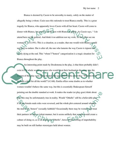 Female Roles in Othello