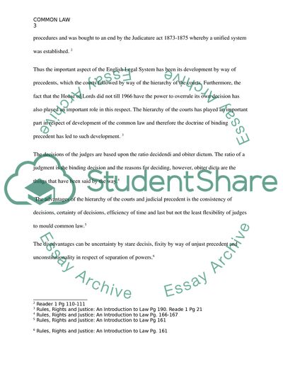 The Role of the Judiciary in Developing Common Law