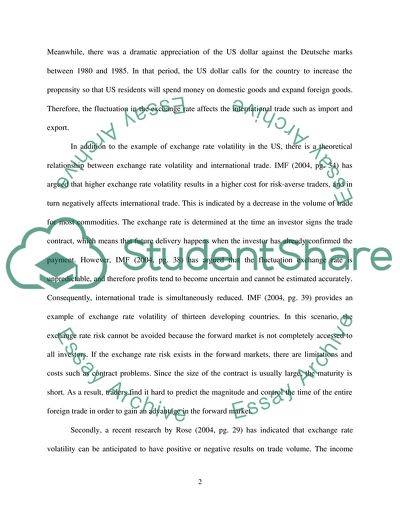 The Theoretical Relationship between Exchange Rate Volatility and International Trade