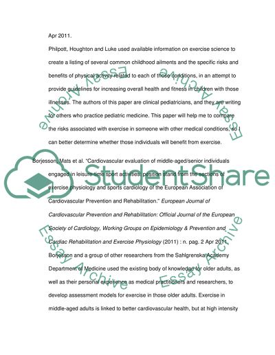 Benefits of exercising