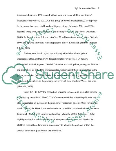 Consequences of High Incarceration Rate