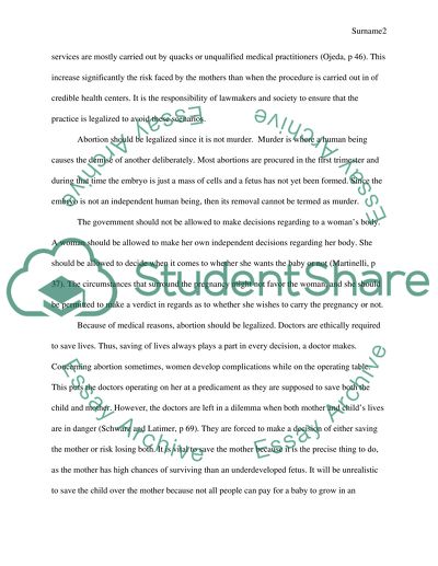 Services research papers about abortion