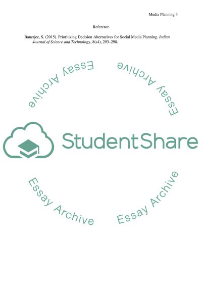 Social Media Planning