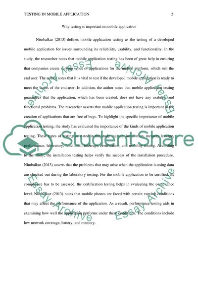 Why testing is important in mobile application