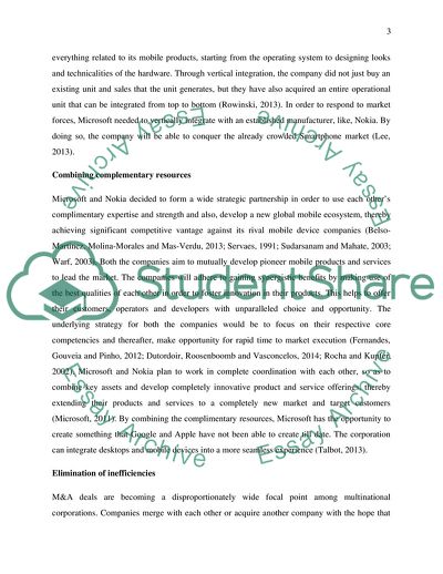 Mergers and Acquisitions - Microsoft and Nokia