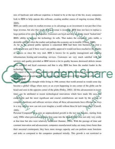 Marketing Research Report: IBM