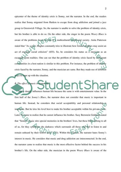 Sonnys Blues and the Weary Blues